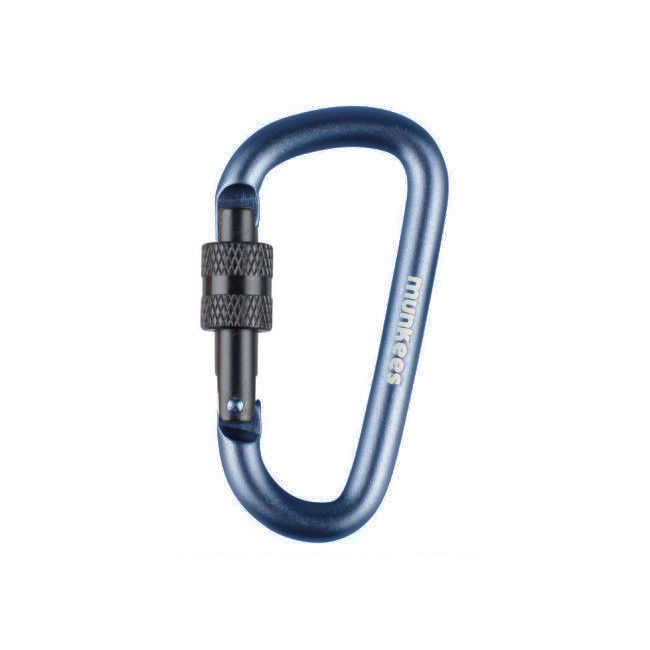 Mousqueton verrouillage à vis (6 x 60 mm) Bleu Marine - Munkees