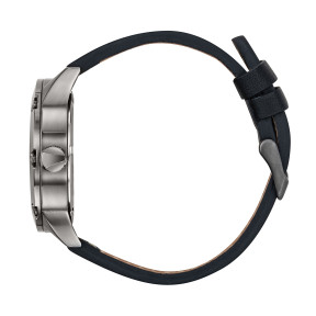 Herren-Automatikuhr mit schwarzem Lederarmband Tarmac 701 M23 - Patrouille de France