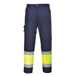 Kampfhose E049 Hi-Vis zweifarbig Gelb/Marine - Portwest