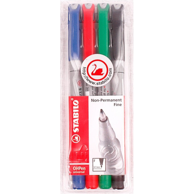 Set di 4 pennarelli cancellabili - Stabilo Set di 4 pennarelli cancellabili - Stabilo