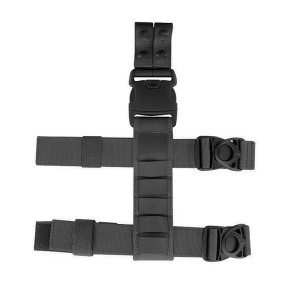 Plaque de cuisse minimaliste 2 sangles noir - Radar
