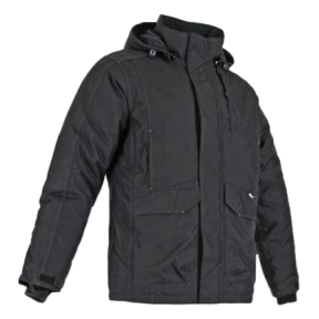 parka empiècements renforcés + capuche amovible oural noir - lma