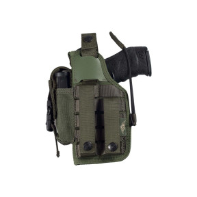Holster BDU MOLLE tweezijdig olijfgroen - Radar
