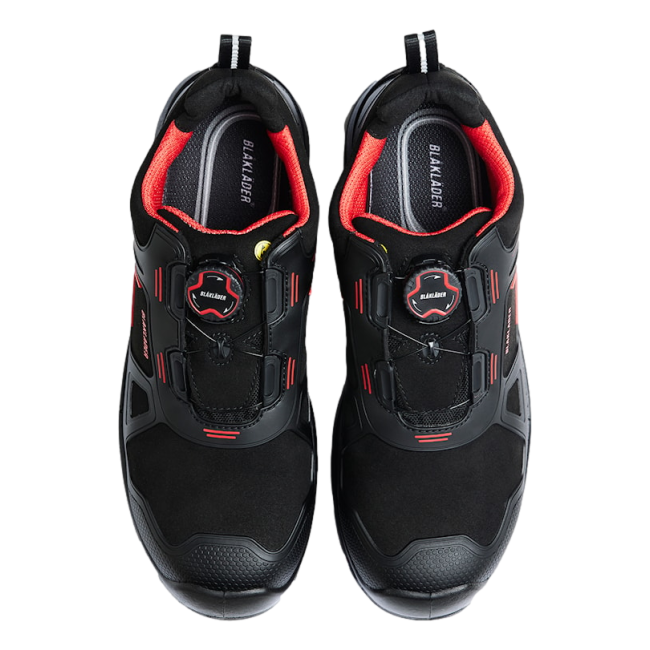 Chaussures de sécurité Gecko S3 SRC HRO ESD Noir et rouge - Blaklader