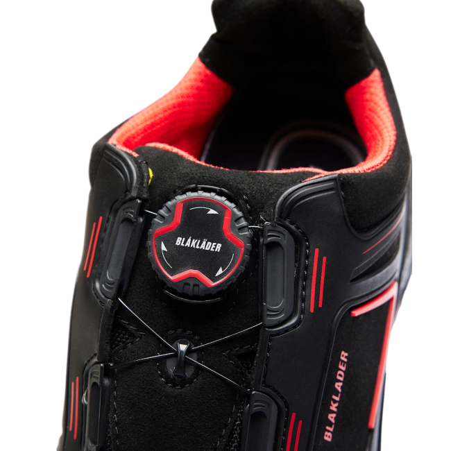 Chaussures de sécurité Gecko S3 SRC HRO ESD Noir et rouge - Blaklader