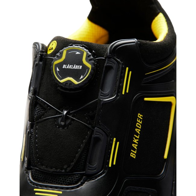 Chaussures de sécurité Gecko S3 SRC HRO ESD Noir et jaune - Blaklader