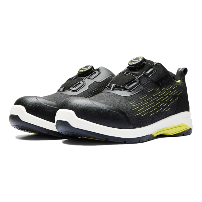 Chaussures de sécurité Cradle S1P SRC ESD Noir et jaune fluo - Blaklader