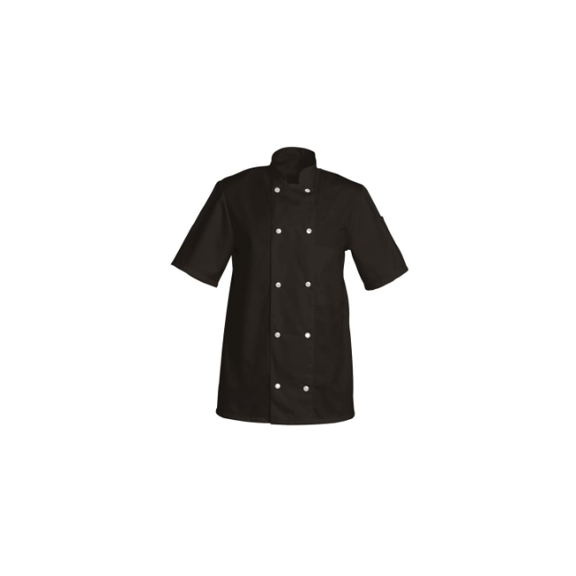 Veste de cuisine manches courtes Fabrice noir - SNV