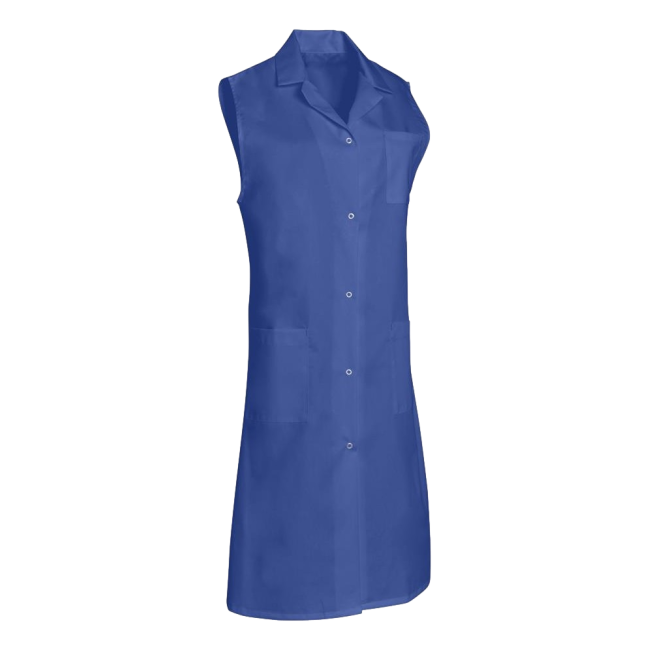 Ärmellose Kittel aus Polycotton Madona Königsblau - SNV