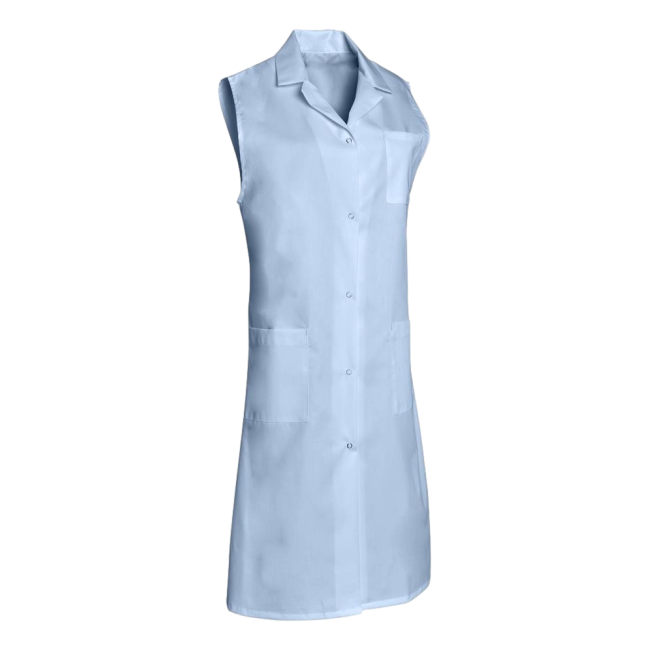 Blouse sans manches polycoton Madona Bleu ciel - SNV