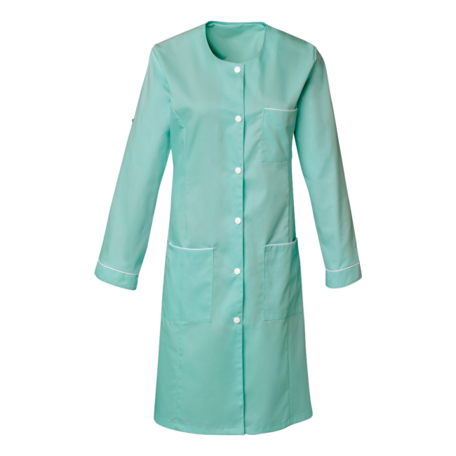Blouse femme manches réglables Ariana Vert Nil et blanc - SNV