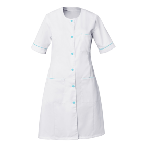 Blouse femme manches courtes Ariana Blanc et bleu pacifique - SNV