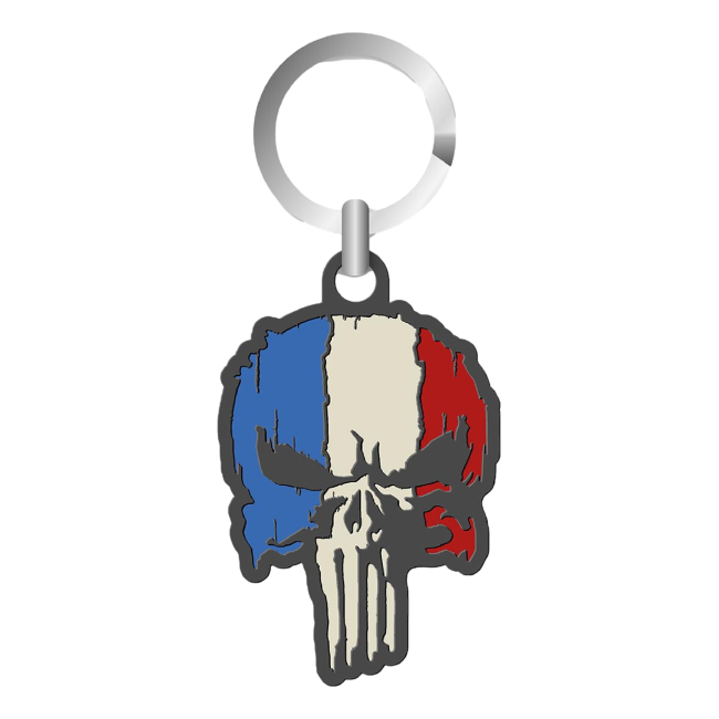 Porte-clés Punisher tricolore - Army Design by Summit Outdoor