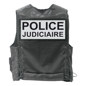 Gilet di identificazione per le forze dell'ordine nero - Patrol Equipement