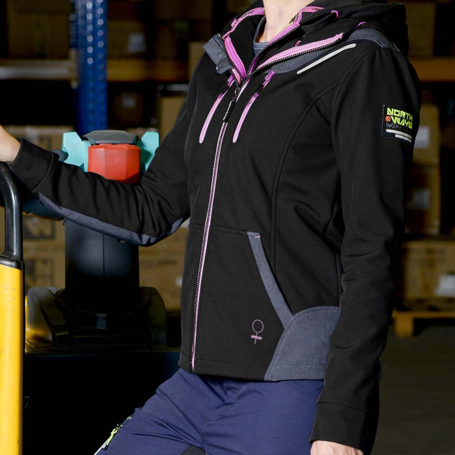 Florence Jacke Schwarz und Fuchsia - North Ways