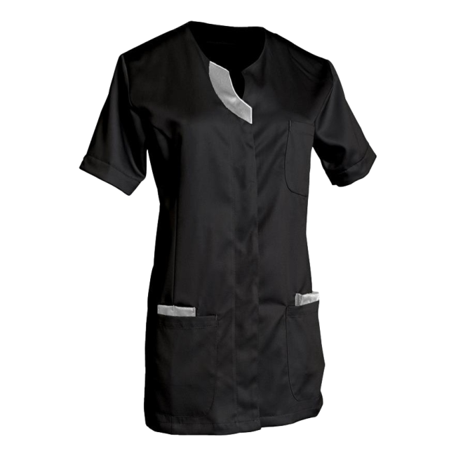 Tunique femme manches courtes Lila Noir et gris - SNV