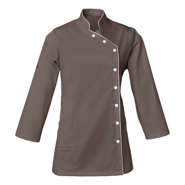 Tunique femme manches réglables Odile Taupe et blanc - SNV