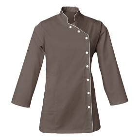 Tunique femme manches réglables Odile Taupe et blanc - SNV