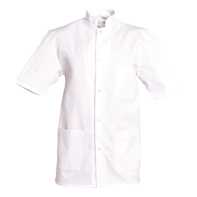 Tunique homme manches courtes coton Denis Blanc - SNV