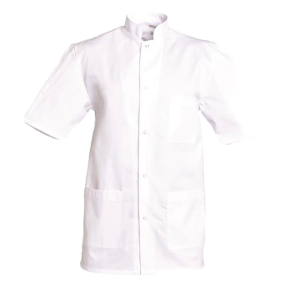 Tunique homme manches courtes coton Denis Blanc - SNV