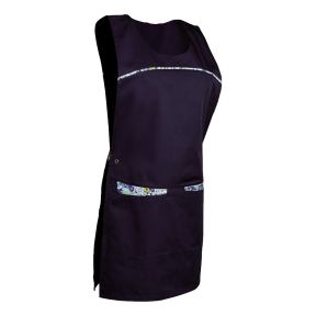 Damen-Überkleid Camille Marineblau mit blauen Blumenmuster - SNV
