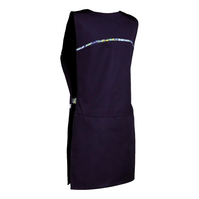Chasuble femme Camille Marine et motif fleurs bleues - SNV