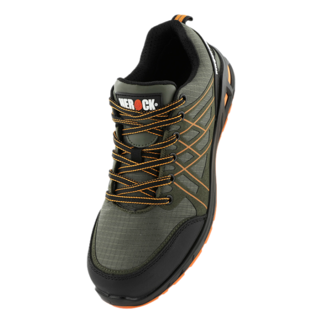 Sicherheitsschuhe niedrig Varro S1P Dunkelkhaki - Herock