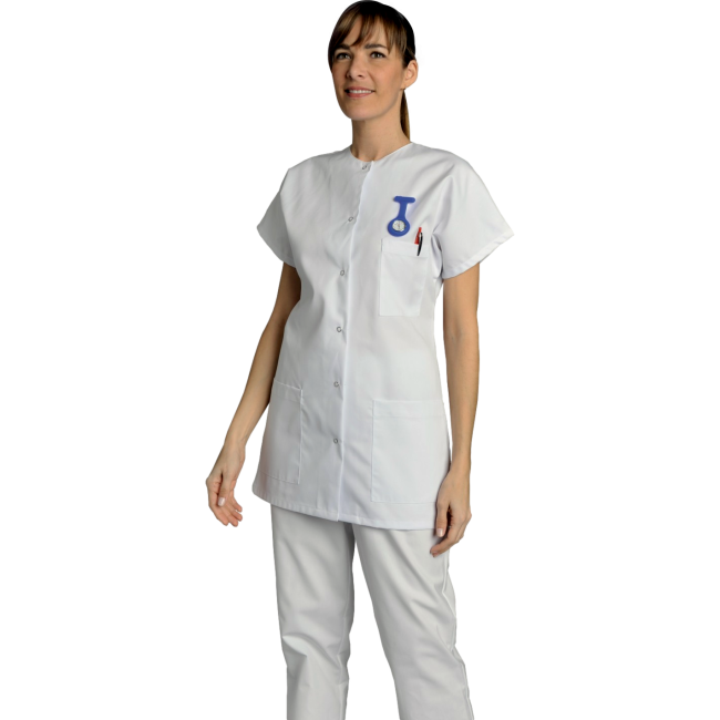 Dames tuniek korte mouwen Colette Wit - SNV