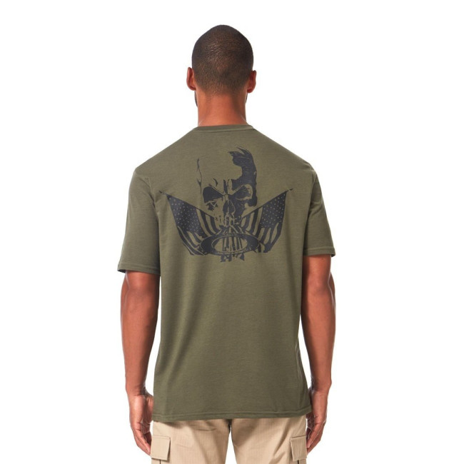 T-shirt met "Brave" motief Olijf - Oakley