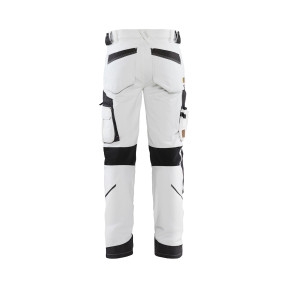 Maler-Stretchhose 4D Weiß/Dunkelgrau - Blaklader