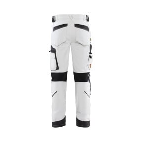 Pantalon peintre stretch 4D blanc/gris foncé - Blaklader