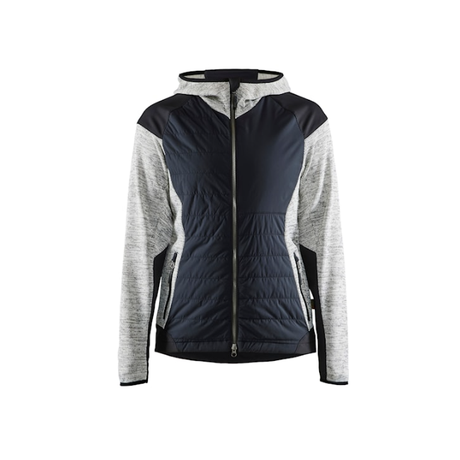 Damen Hybridjacke Grau meliert/Schwarz - Blaklader