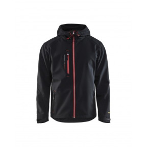 Veste Softshell à capuche Noir/Rouge - Blaklader