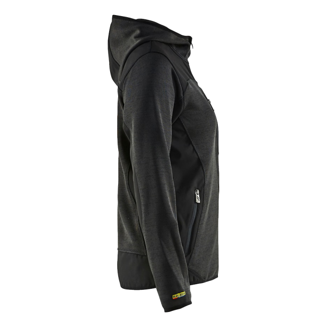 Gebreide hoodie vest voor dames Antraciet en zwart - Blaklader