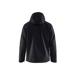 Kurtka Softshell z kapturem Czarny/Czerwony - Blaklader