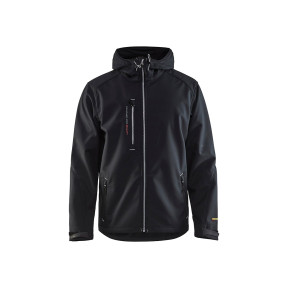 Softshell Jas met Capuchon Zwart/Grijs - Blaklader