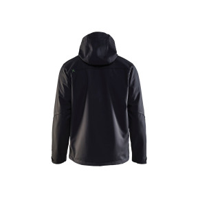 Softshell Jas met Capuchon Zwart/Groen - Blaklader