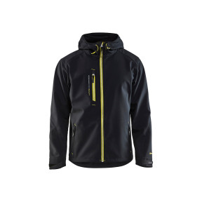 Veste Softshell à capuche Noir/Jaune - Blaklader