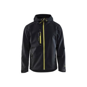 Veste Softshell à capuche Noir/Jaune - Blaklader