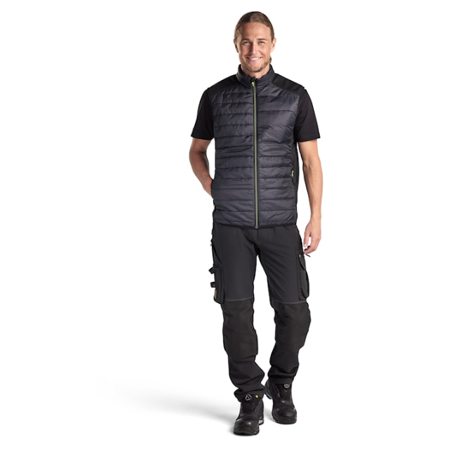 Gefütterter Weste Schwarz/Neongelb - Blaklader