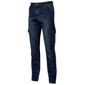 Jeansy cargo robocze Tommy Deep Blue - U Power