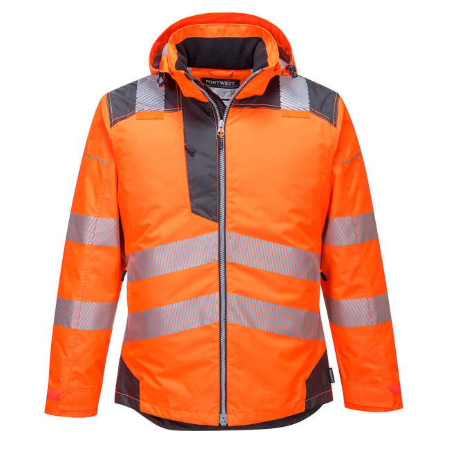 PARKA HV PW3ORANJE GRIJS - PORTWEST