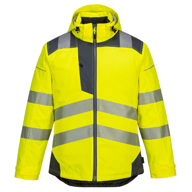 PARKA HV PW3GEEL GRIJS - PORTWEST