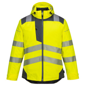 PARKA HV PW3ŻÓŁTA SZARA - PORTWEST