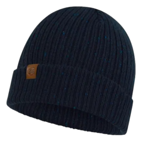 KNITTED BONNET KORT NIGHT BLUE - Buff
