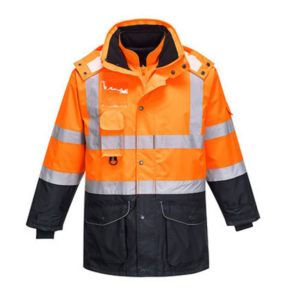 PARKA HAUTE-VISIBILITÉ 7-EN-1 TRAFFIC CONTRAST ORANGE MARINE - PORTWEST