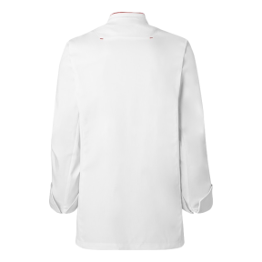 Veste de cuisine homme manches longues Crush Blanc et rouge - Molinel