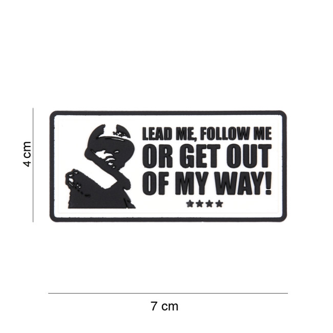 Patch 3D PVC Lead me, follow me biały - 101 Inc