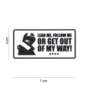 Patch 3D PVC Lead me, follow me biały - 101 Inc