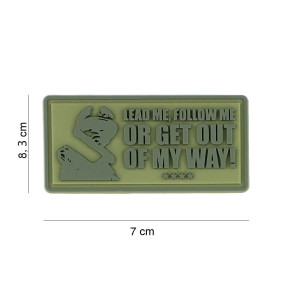 Patch 3D PVC Lead me, follow me green - 101 Inc